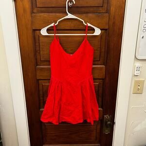 NWT Seven Wonders Red Poppy Mini Dress Spaghetti Strap Fit & Flare Size S